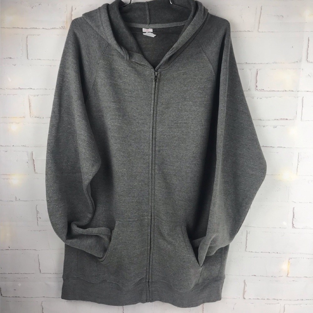 Independent Trading Company : Mens FULL zip Hooding: Grey- Sz: XXLarge